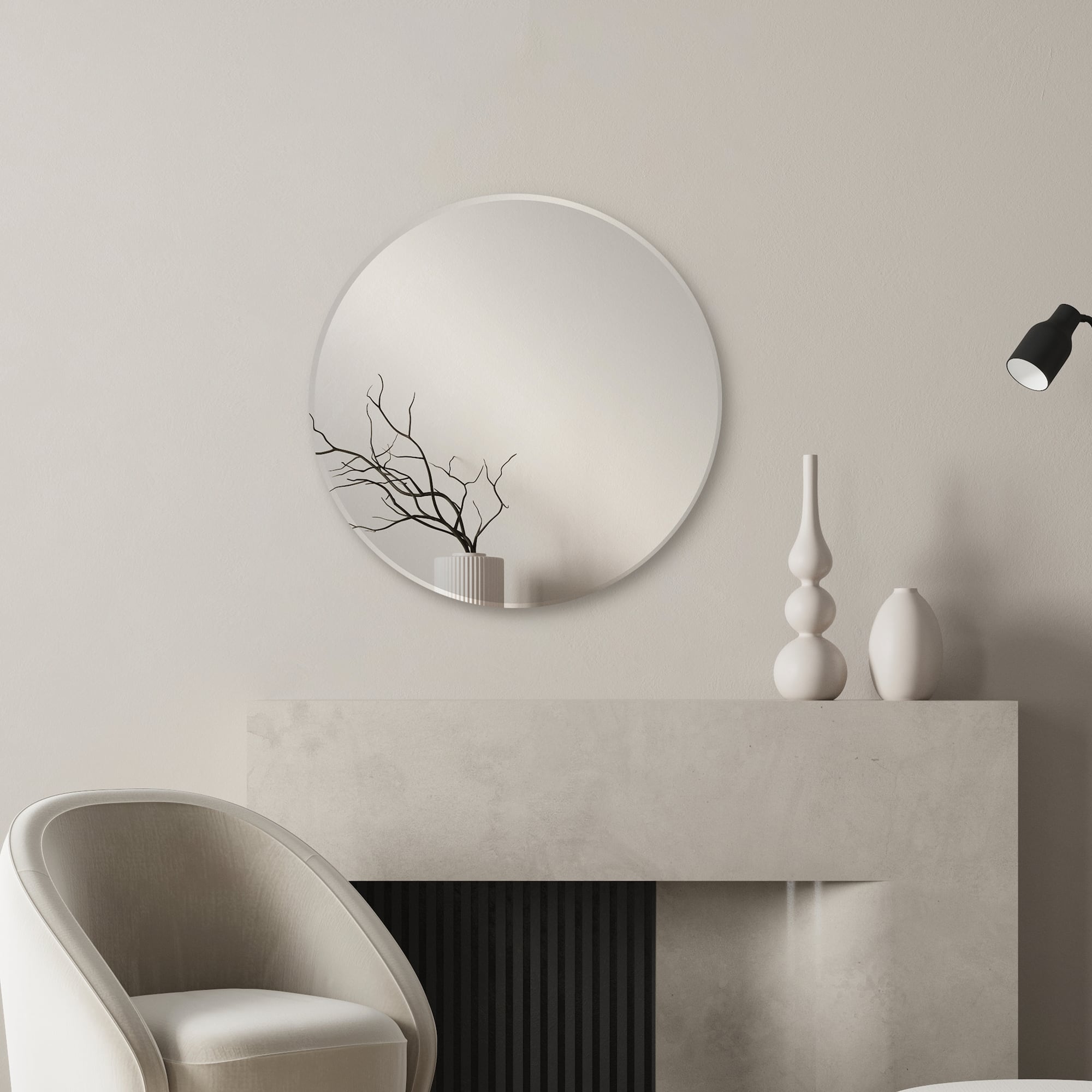 12" Beveled Round Mirror by Make Market®
